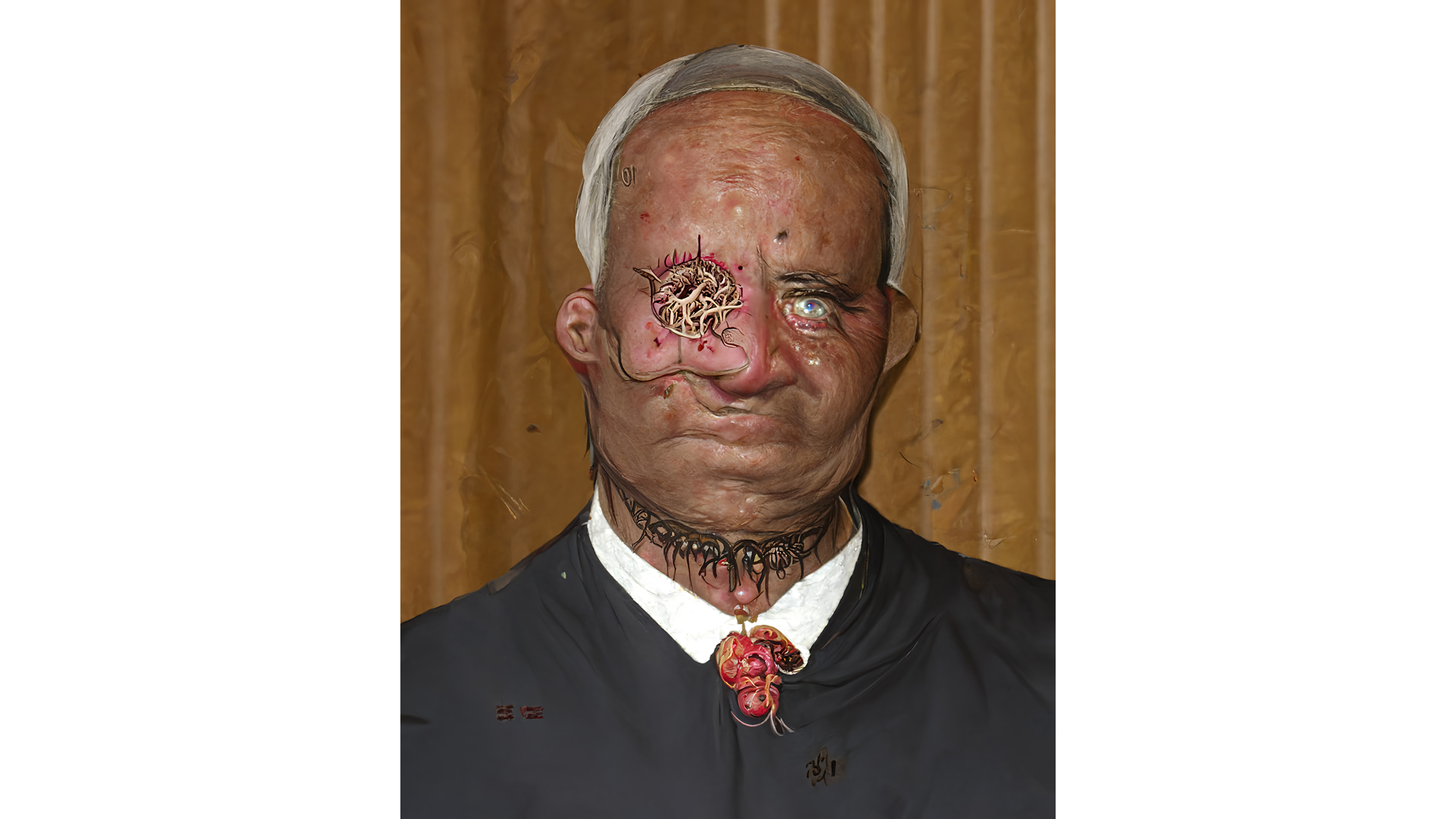 AI manipulated portrait of Clarence Thomas